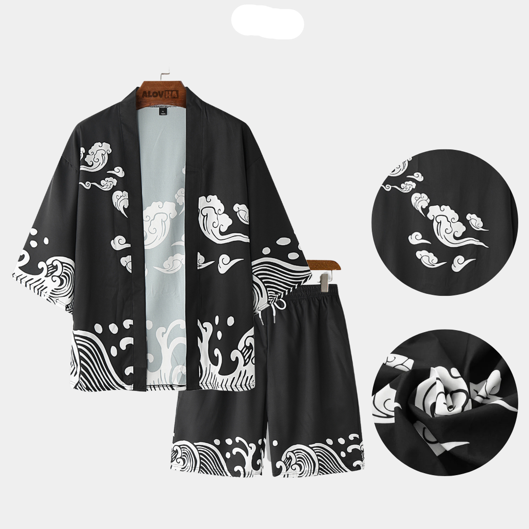 AYZITKA Duman Desenli Kimono Set