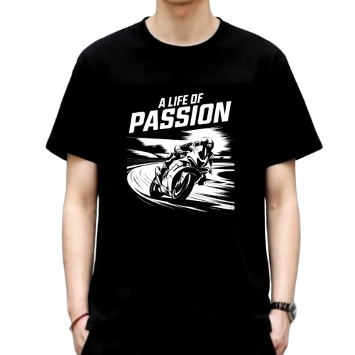 AYZITKA Motor Desenli Pamuklu T-shirt