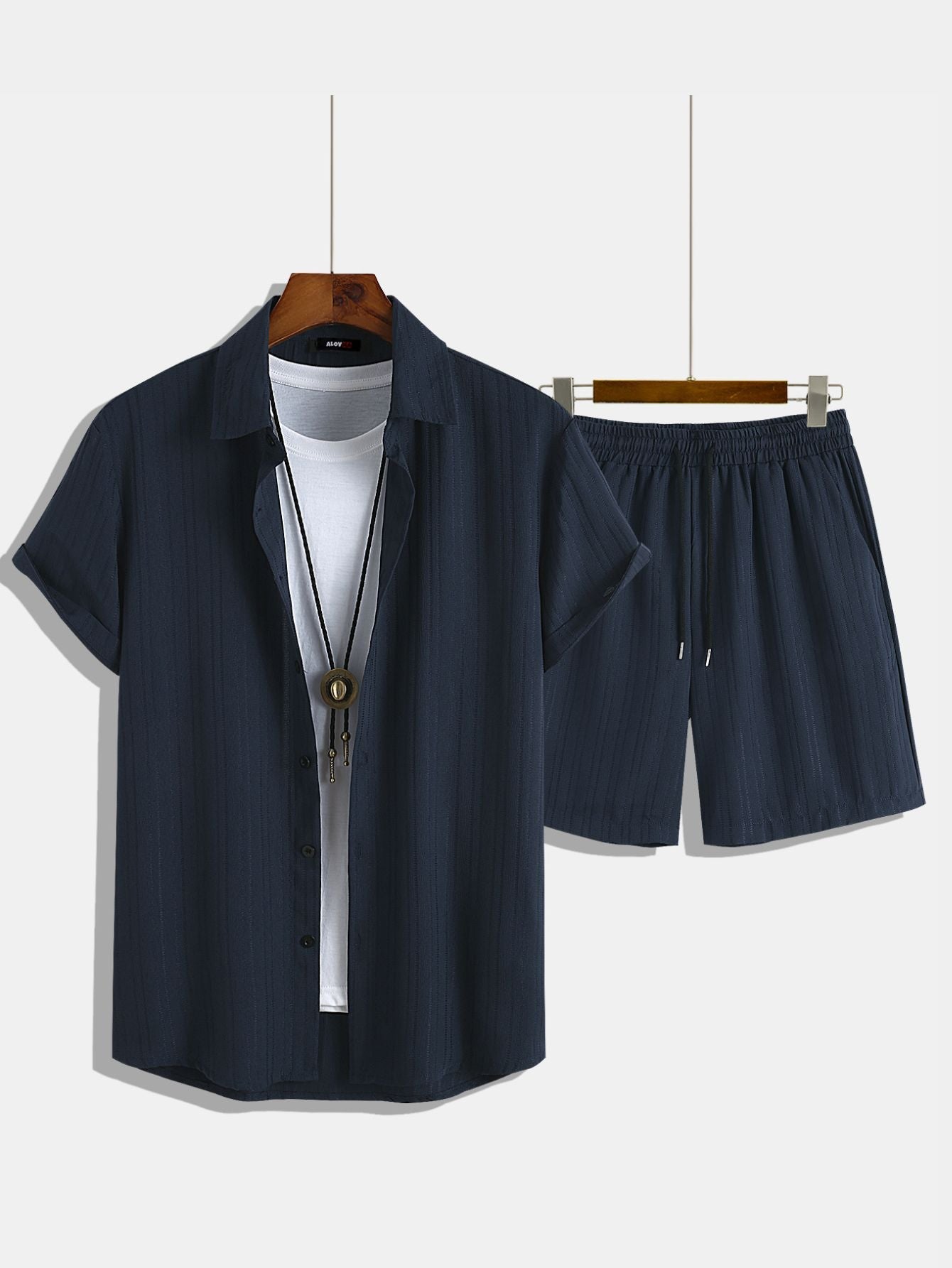 AYZITKA Düz Renk Gömlek Şort Seti