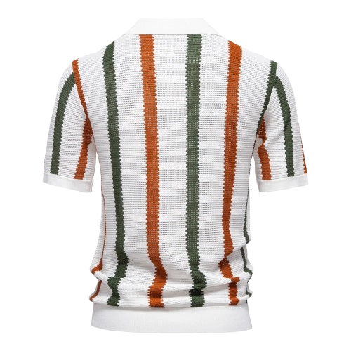 AYZITKA Dik Çizgili Polo Yaka T-shirt