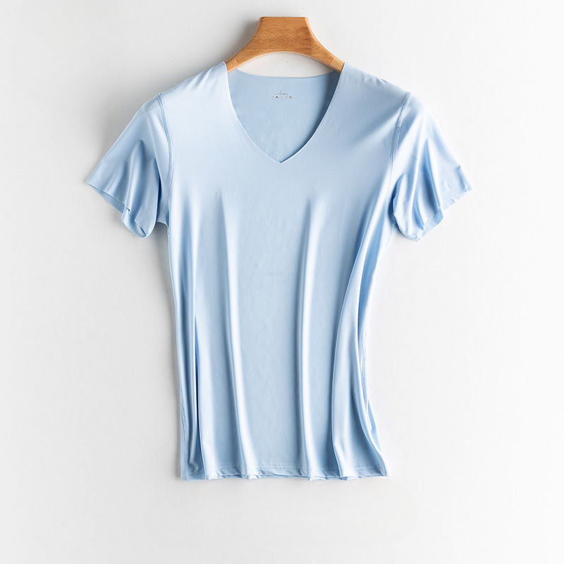 AYZITKA Dikişsiz V Yaka T-shirt