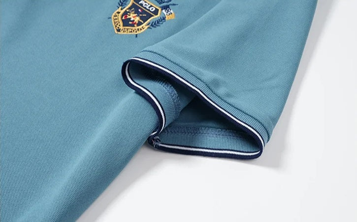 AYZITKA Nakış Desenli Polo Yaka T-shirt