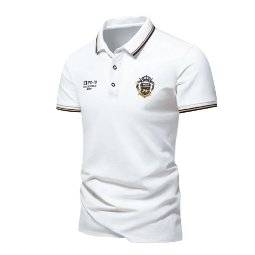 AYZITKA Nakış Desenli Polo Yaka T-shirt