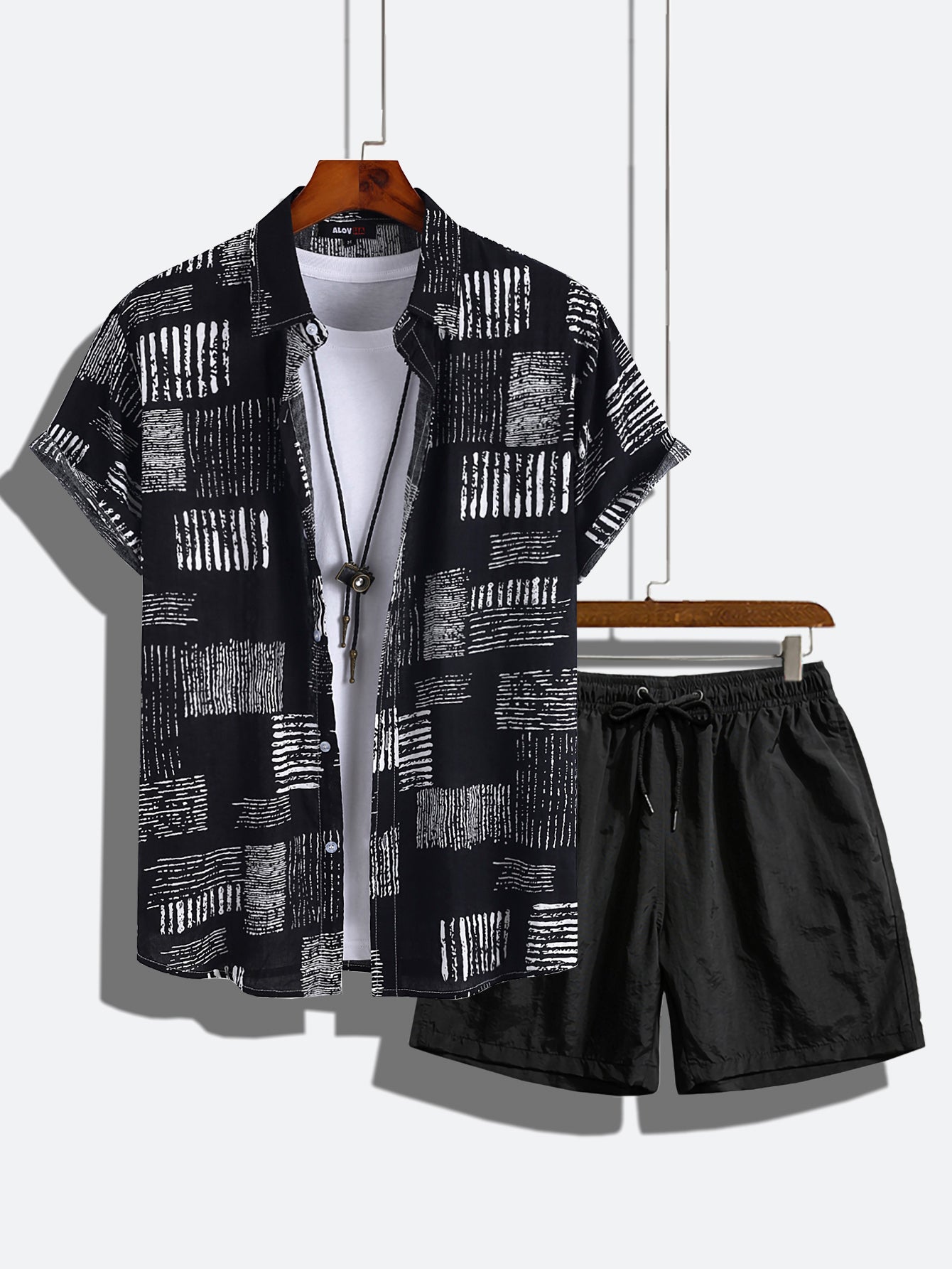 AYZITKA Çizgili Gömlek Şort Set