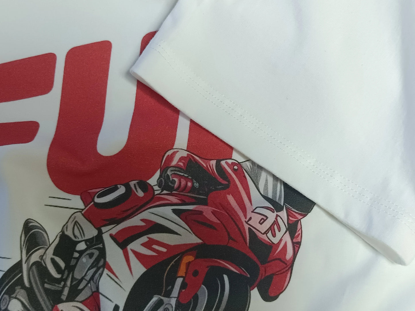 AYZITKA Motor Desenli Pamuklu T-shirt