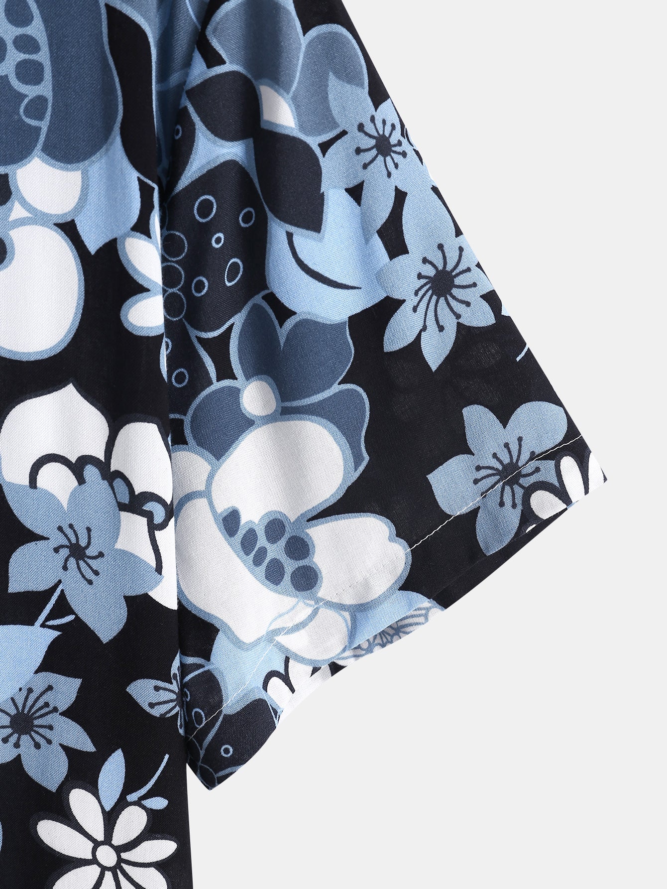 AYZITKA Mavi Çiçekli Gömlek Şort Seti