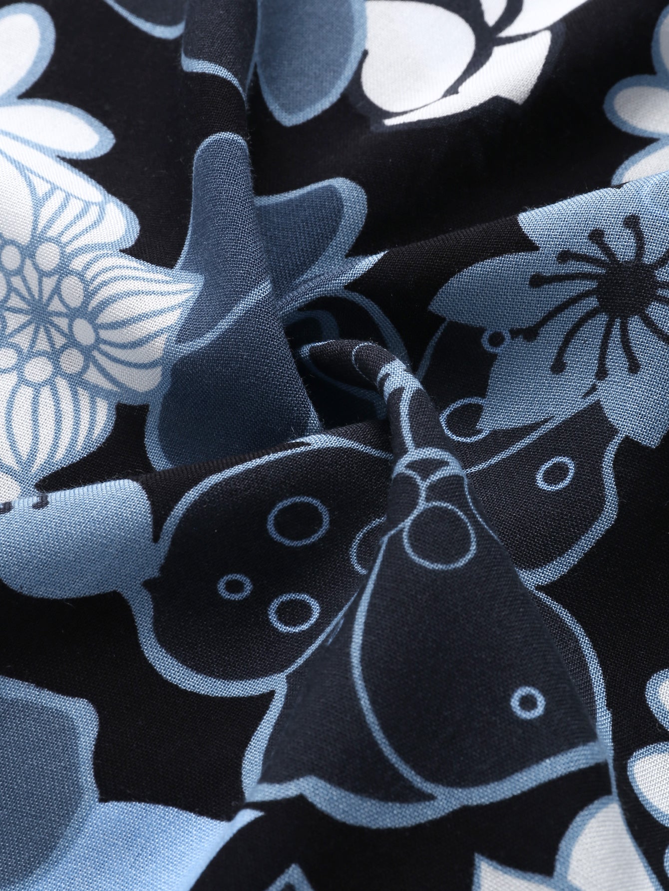 AYZITKA Mavi Çiçekli Gömlek Şort Seti