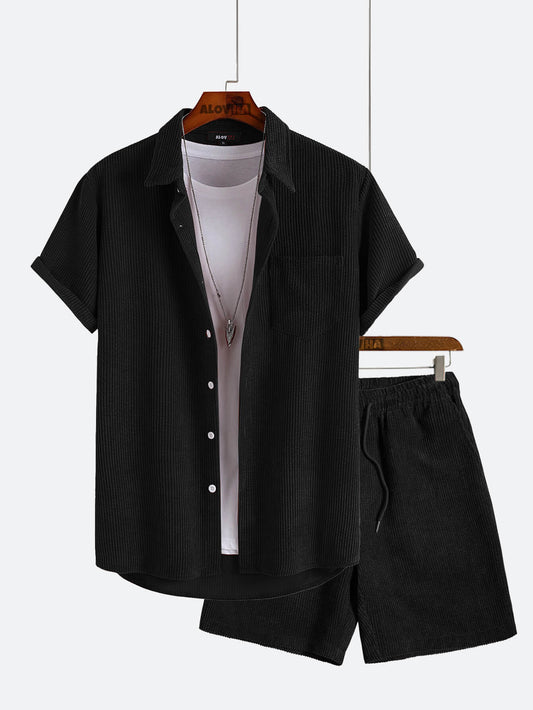 AYZITKA Corduroy Gömlek Şort Seti