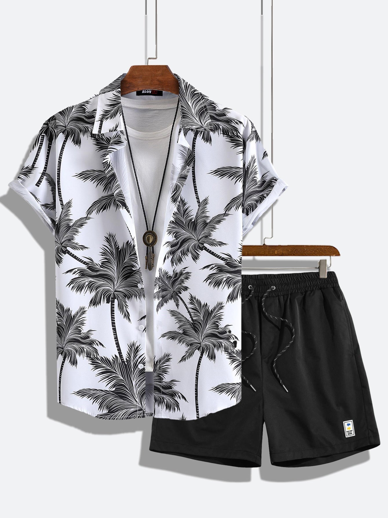 AYZITKA Siyah Çiçekli Gömlek Şort Seti