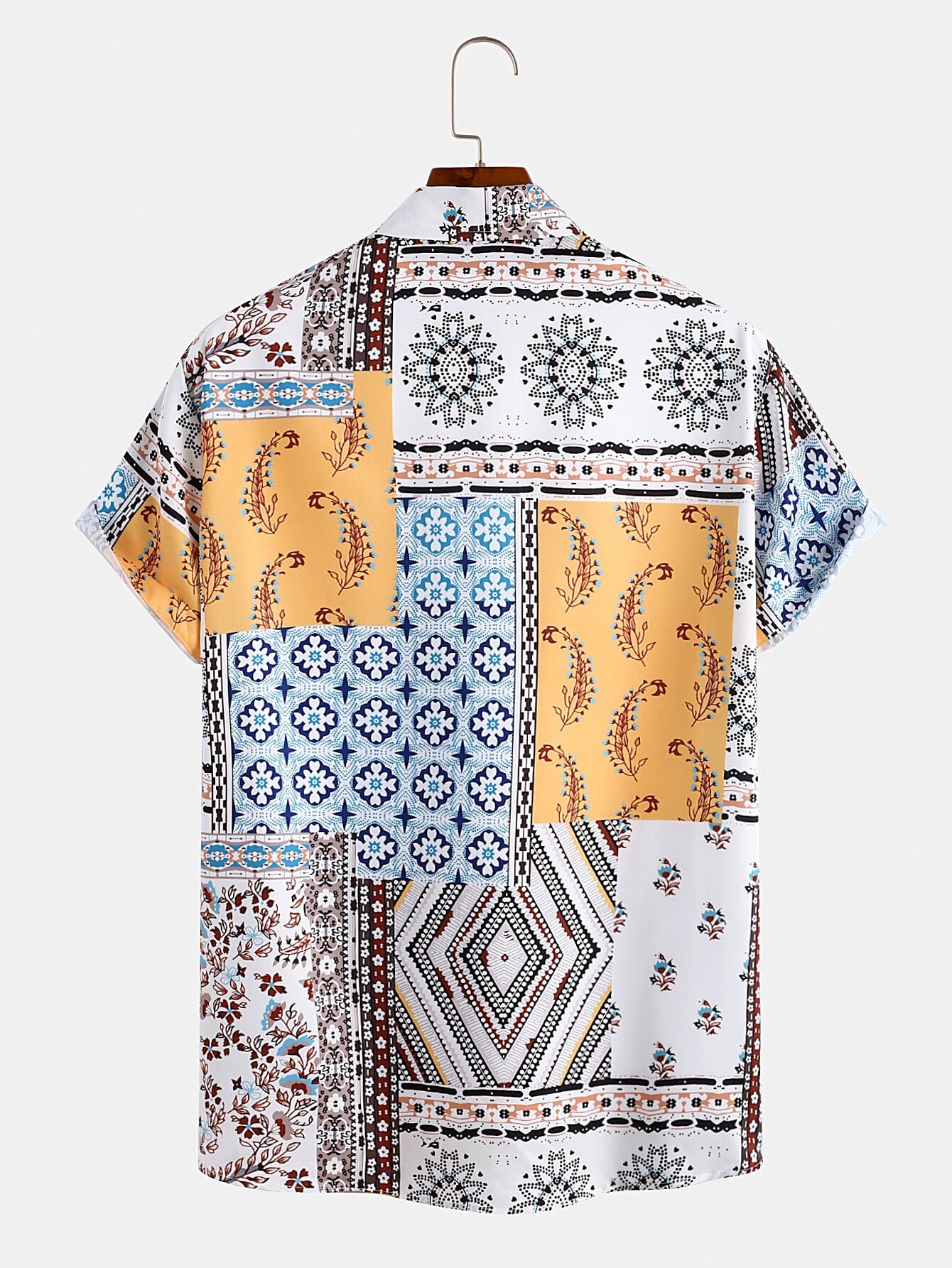 AYZITKA Sarı Desenli Gömlek Şort Set