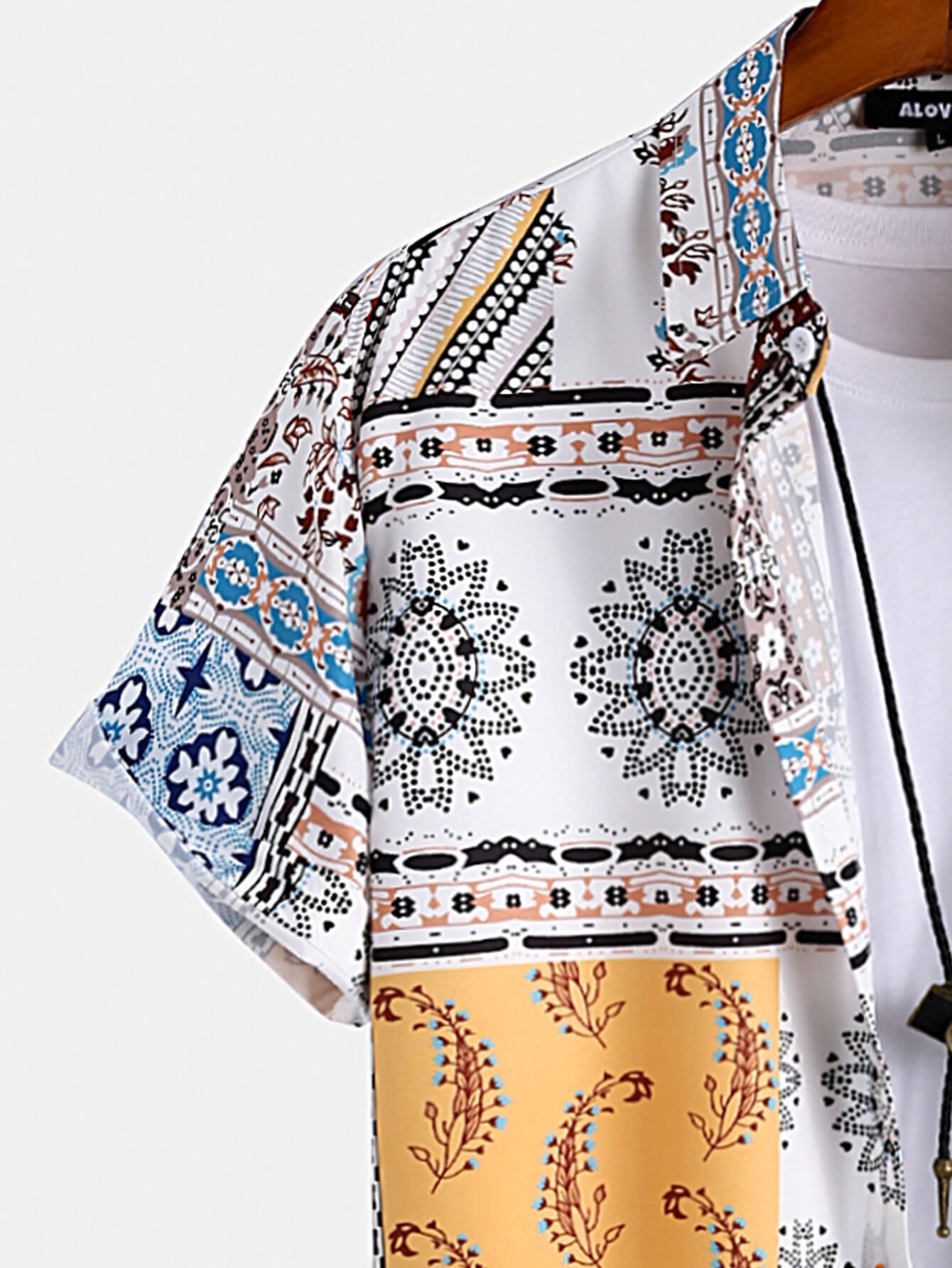 AYZITKA Sarı Desenli Gömlek Şort Set