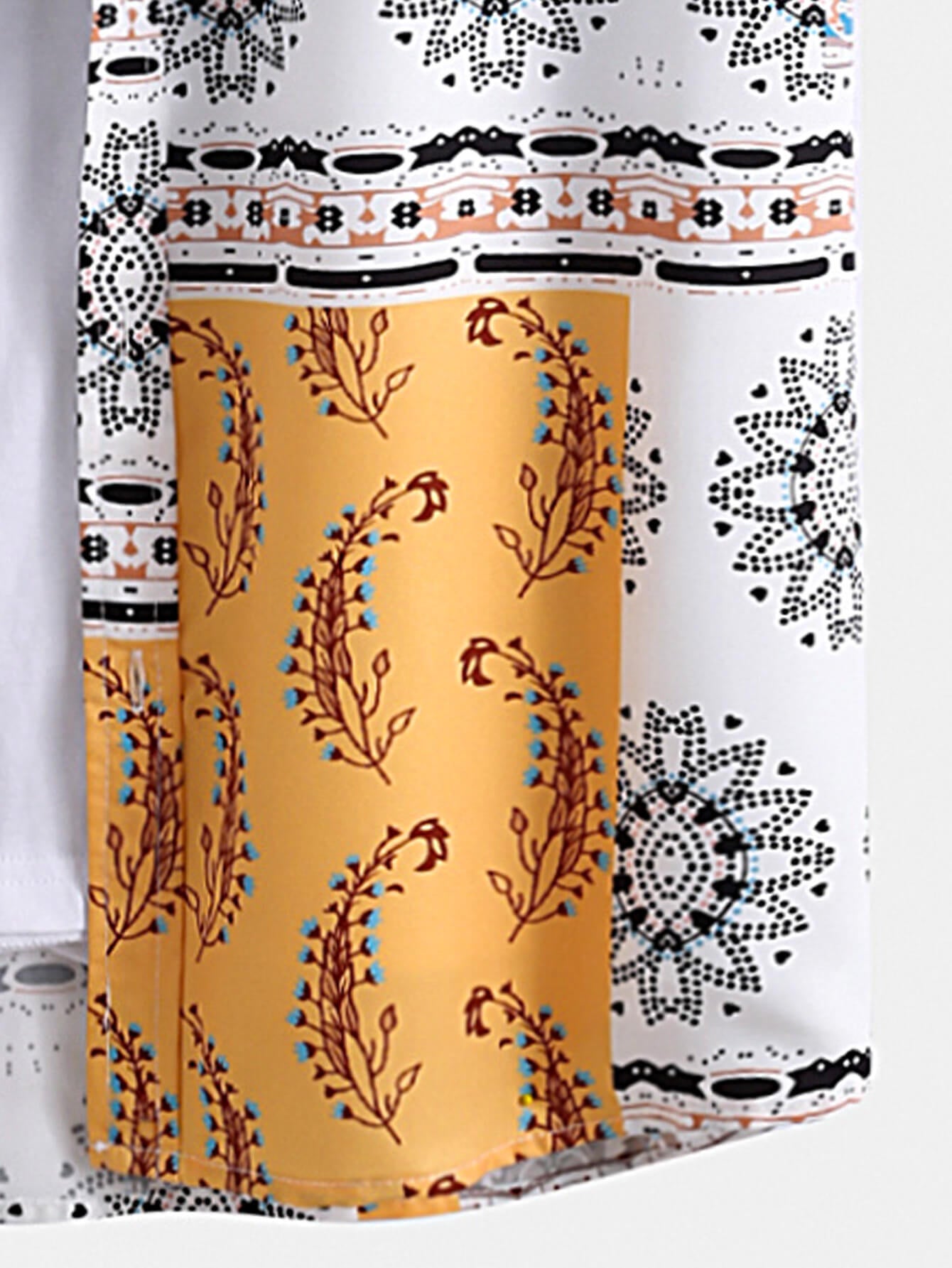 AYZITKA Sarı Desenli Gömlek Şort Set