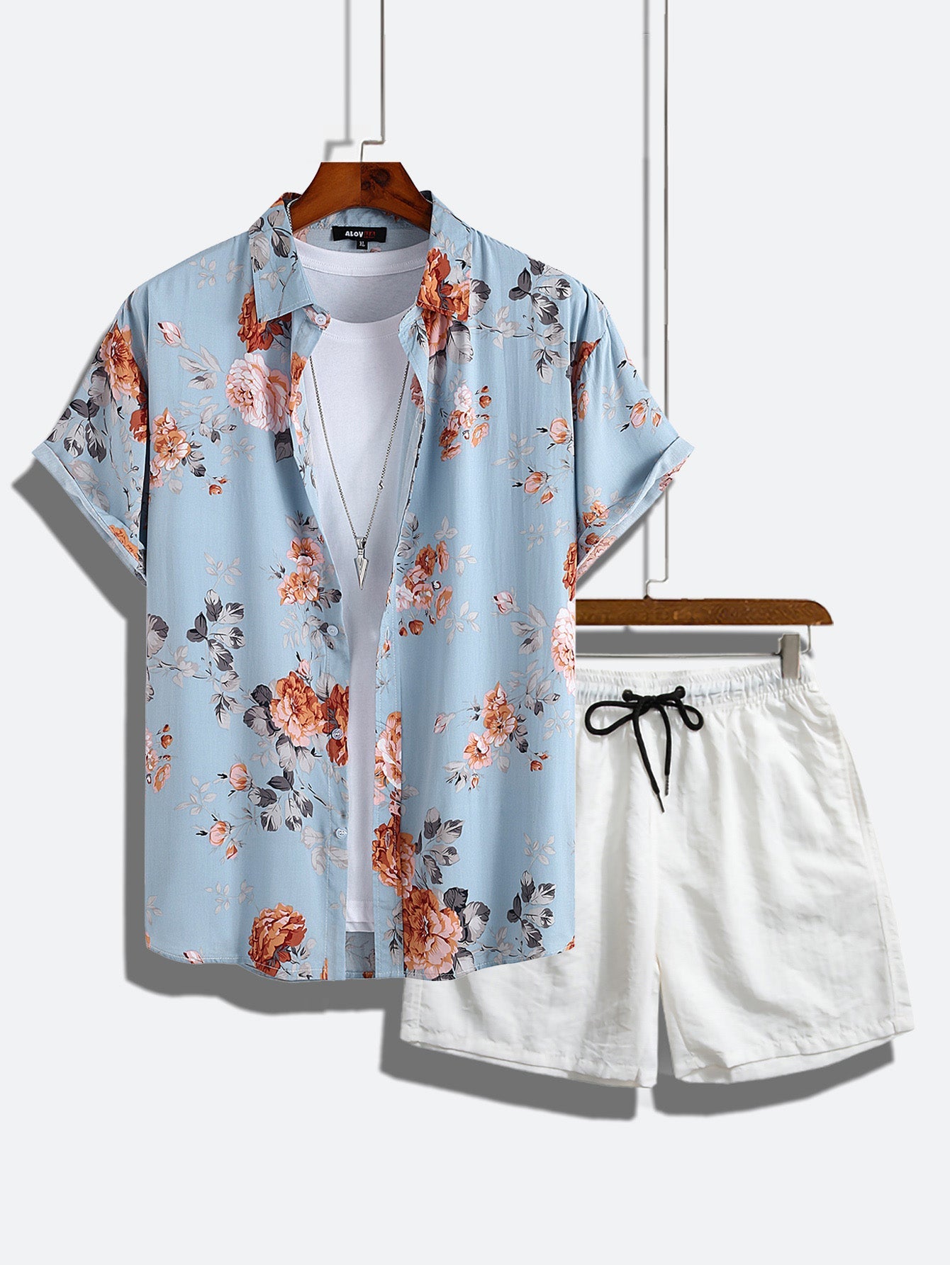 AYZITKA Mavi Gömlek Şort Seti