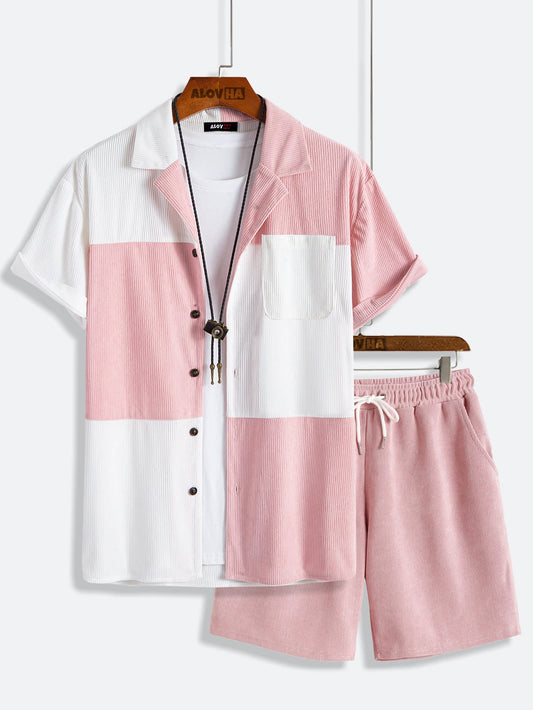 AYZITKA Pembe Gömlek Şort Set