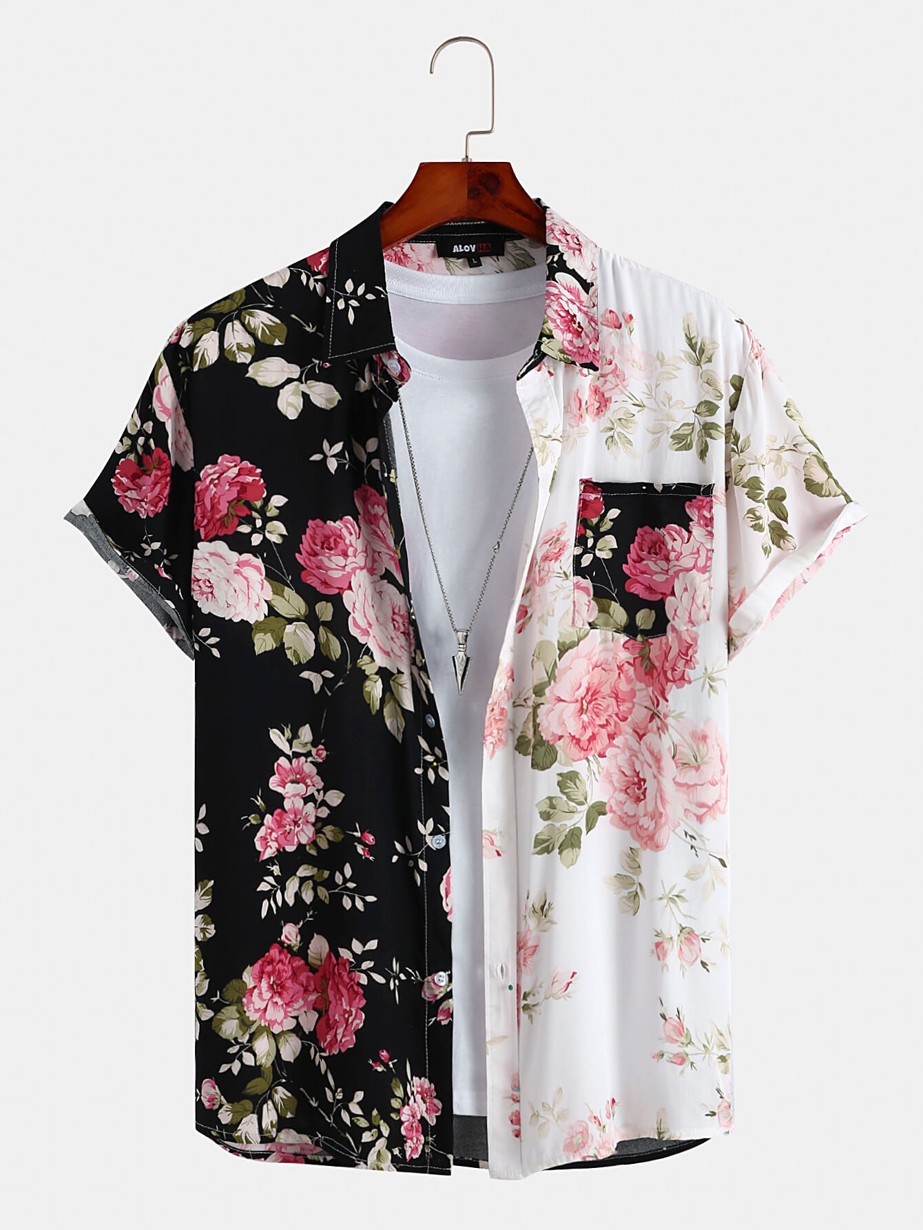 AYZITKA Siyah Çiçekli Gömlek Şort Set