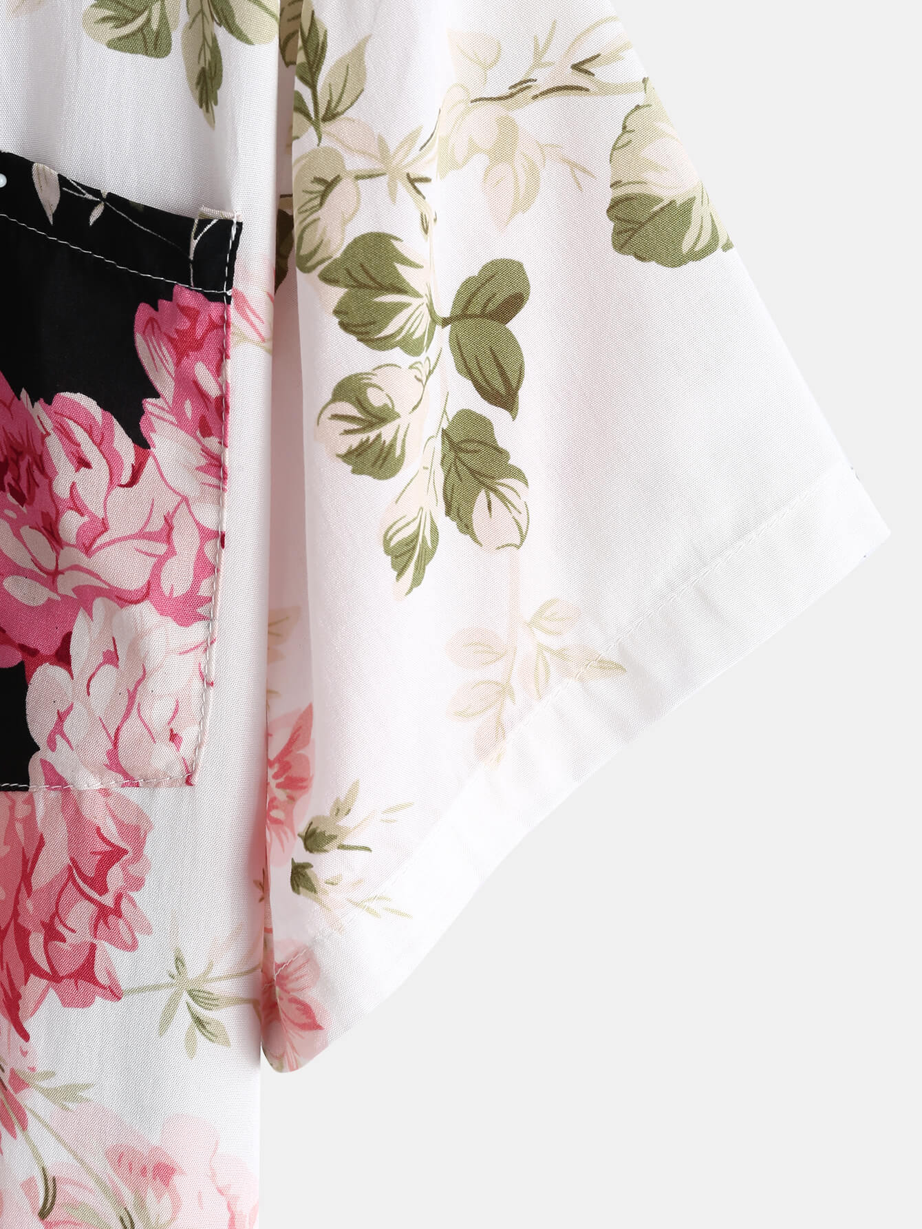 AYZITKA Siyah Çiçekli Gömlek Şort Set