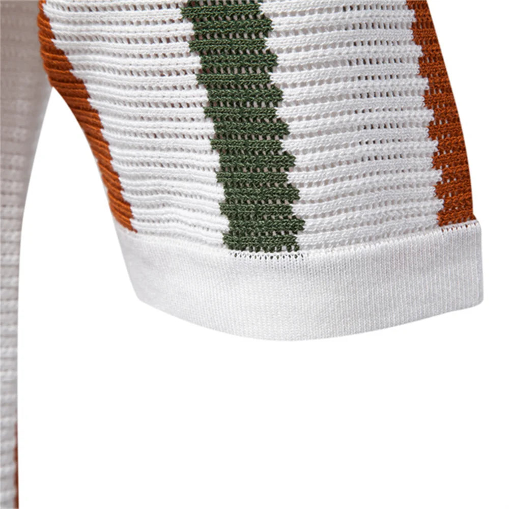 AYZITKA Dik Çizgili Polo Yaka T-shirt