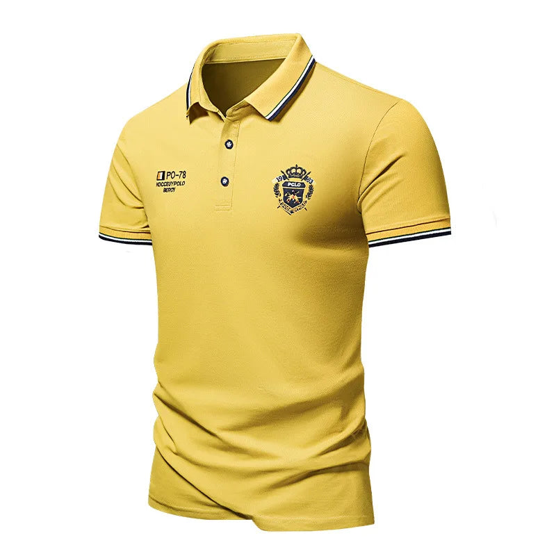 AYZITKA Nakış Desenli Polo Yaka T-shirt