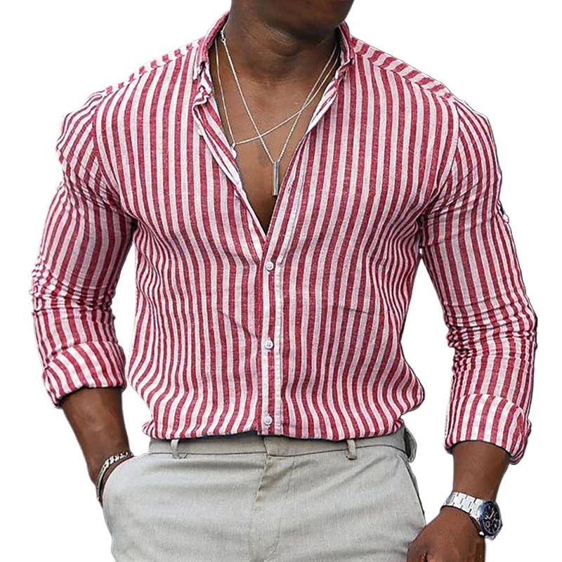 AYZITKA Dik Çizgili Pamuk Gömlek