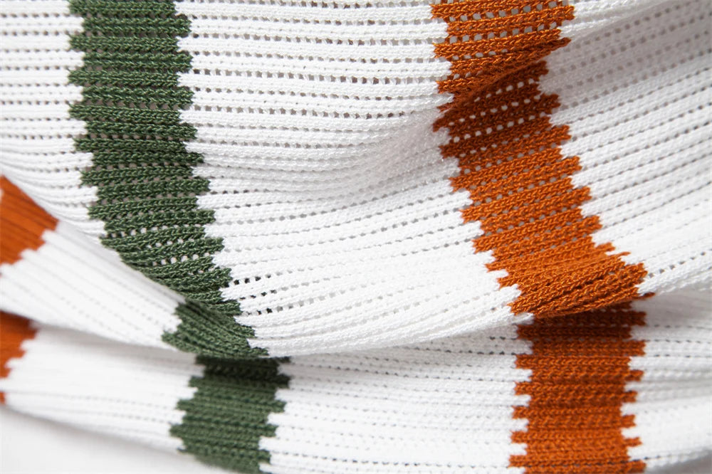 AYZITKA Dik Çizgili Polo Yaka T-shirt