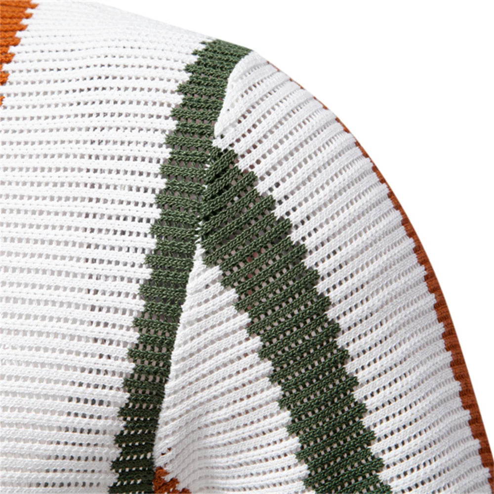 AYZITKA Dik Çizgili Polo Yaka T-shirt