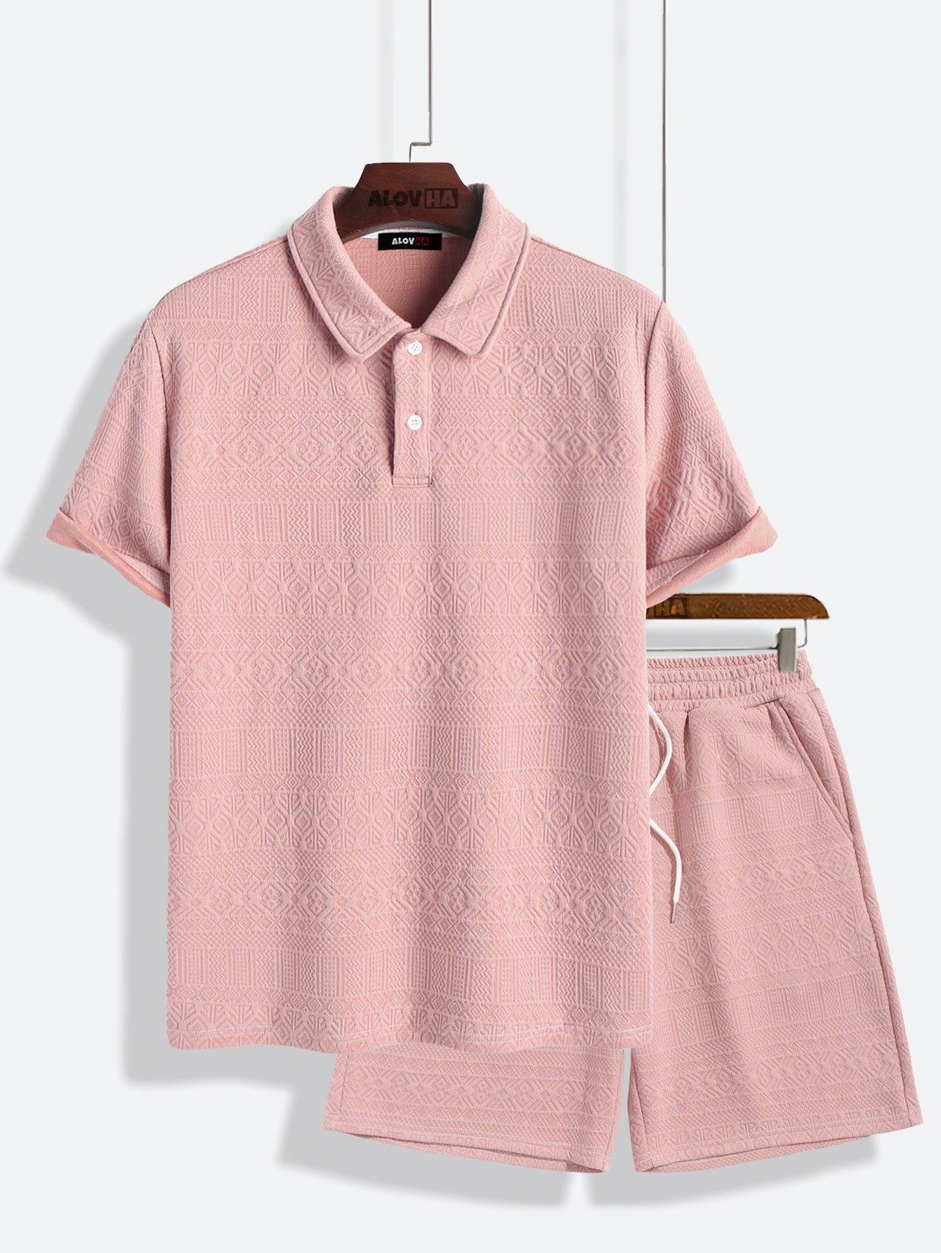 AYZITKA Pembe Keten T-shirt Şort Seti