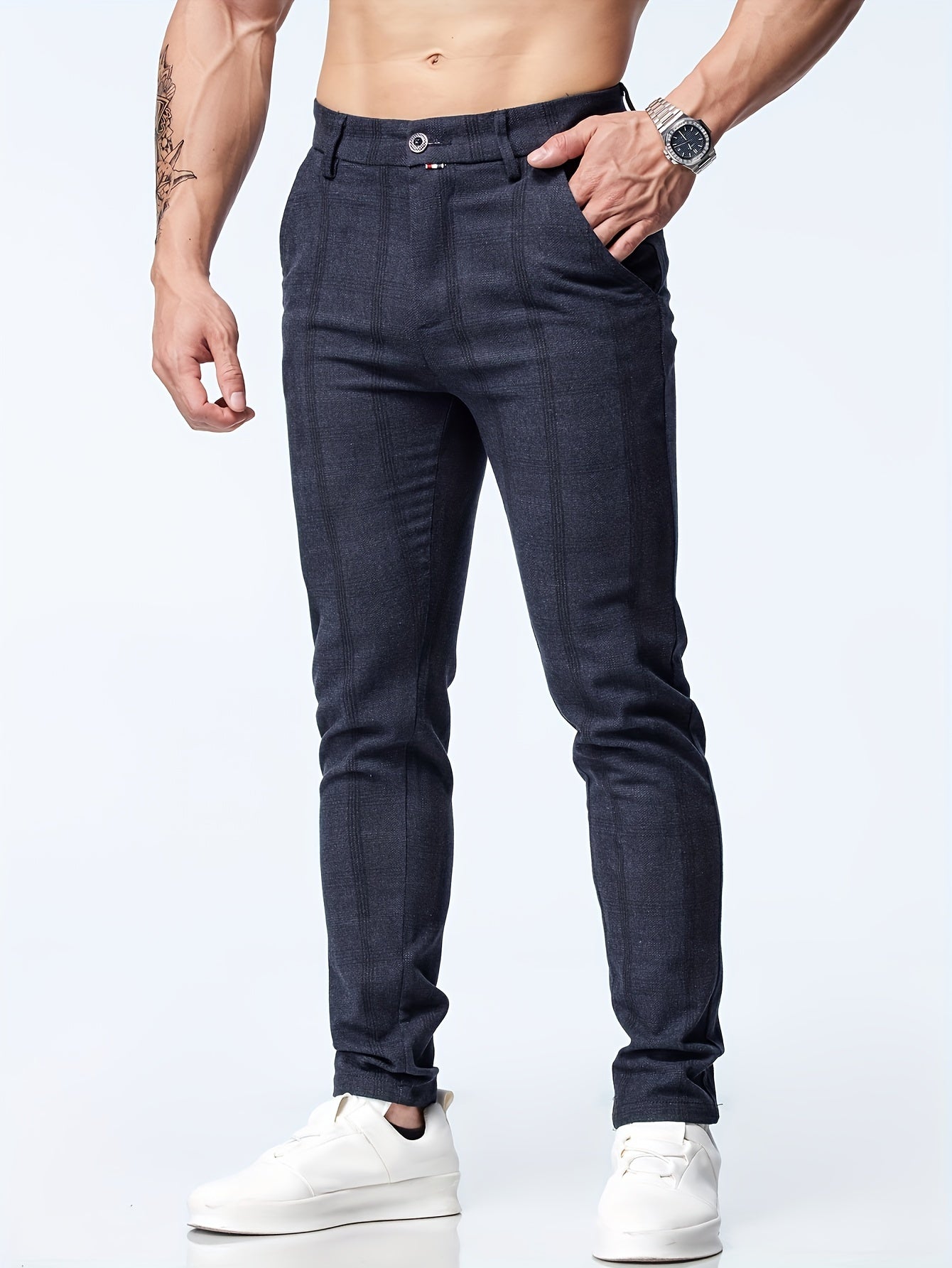 AYZITKA Casual Ekose Pantolon